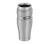 Thermos Thermobecher Stainless King, Kaffeebecher to go Edelstahl mattiert 470ml,Isolierbecher spülmaschinenfest, dicht, Coffee to Go 7 Stunden heiß, 18 Stunden kalt, BPA-Free, Edelstahl, 0,47 Liter