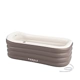 Tubble® Royale Aufblasbare Badewanne - Verwendung als Heiß- und Eisbad - Schneller Aufbau in 1min - Faltbare Badewanne für Erwachsene bis zu 188cm - Ambient Taupe - 255L
