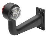 AdLuminis LED Positionsleuchte Rot Weiß, E-Prüfzeichen + IP67, 12V 24V Begrenzungsleuchte, für Anhänger etc. (Rechts)