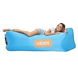 ORSEN Aufblasbares Sofa, Luftsofa, Air Lounger Camping Zubehör, Luftsack Feldbett Papa Geschenk Für Männer, Camping Gadgets Für Outdoor, Party, Reisen, Meer, Strand