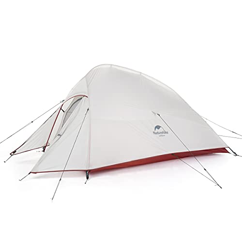 Naturehike Cloud up 2 Upgrade Ultraleichte Zelte Doppelten 2 Personen Zelt 3-4 Saison für Camping Wandern (20D Grau Upgrade)