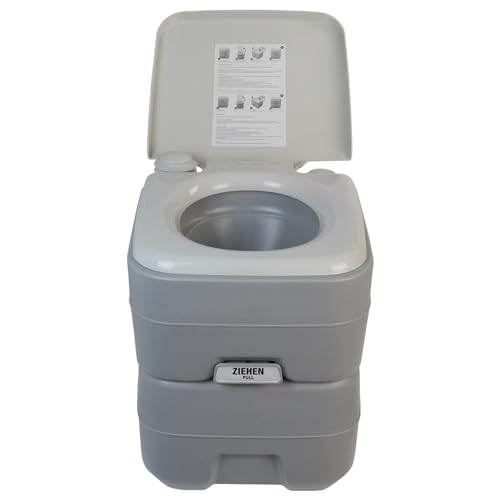 BB Sport Camping Toilette 20 L Angenehme Sitzhöhe Tragbare Reise Toilette bis 130 kg Wohnwagen Camper Wohnmobil WC