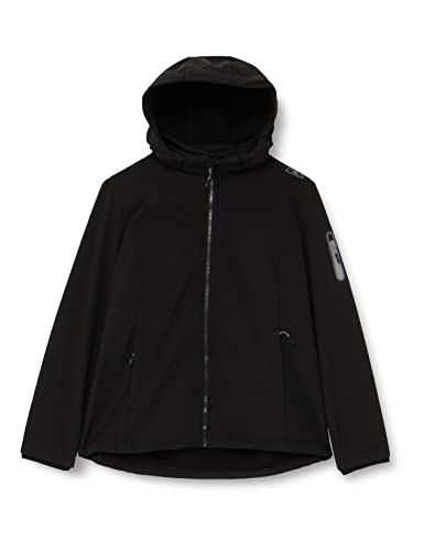 CMP - Damen-Softshelljacke mit abnehmbarer Kapuze, Schwarz, D38