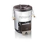 Petromax Raketenofen rf33 - kompakter Holzofen für Camping und Outdoor - mit Kochfläche aus Gusseisen für optimale Wärmeverteilung - 32,5 x 27,5 x 47,5 cm - 6 kg