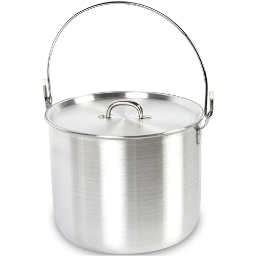 AceCamp® Camping Topf für Gaskocher aus Aluminium mit Henkel und Deckel [4L] - Camping Töpfe für Gaskocher, Grills und Feuer - Camping Topfset Campingtopf - Camping Kochtopf Topfset Camping