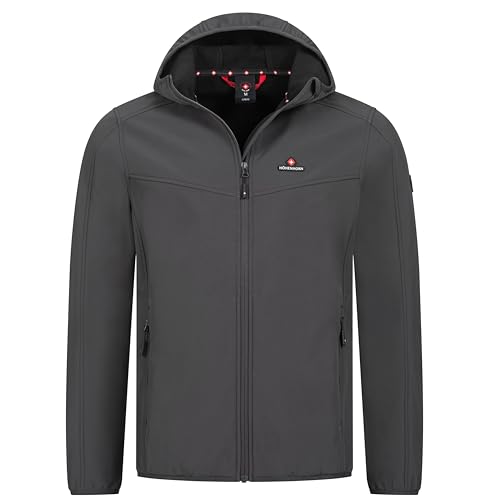 Höhenhorn Alpberg Herren leichte Softshell Jacke Outdoor Grau Gr. XXL