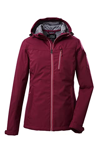 Killtec Damen Softshelljacke/Outdoorjacke mit Kapuze KOS 89 WMN SFTSHLL JCKT; dunkelrose, 40, 39138-000