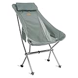 TREKOLOGY Campingstuhl hochlehner, Outdoorstuhl faltbar leicht, strandstuhl klappbar, anglerstuhl, Reisestuhl, Kleiner, kompakt ultraleichter für Outdoor, Zelten, Picknick, Wandern, Camping Chair