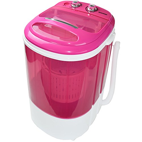 Syntrox Germany WM-200W Waschmaschine mit Schleuder Campingwaschmaschine Mini Waschmaschine (WM-200W-pink)