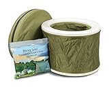 Bivvy Loo Tragbare Camping WC -Campingtoilette - Festival WC - Angeln Toilette - Outdoor Camping WC - Falten Weg Wohnung - Unterstützt über 150kg - Camping Toilette - Portable Toilette (Green)