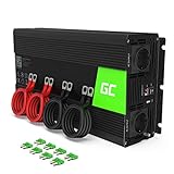 Green Cell® 2000W/4000W 12V auf 230V Reiner Sinus Volt kfz Spannungswandler Wechselrichter Konverter Pure Sine Wave Power Solar Inverter DC AC Umwandler Stromwandler Wohnwagen Auto Autoladegerät