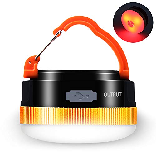 Karrong Campinglampe LED USB Wiederaufladbare, Mini Magnet Camping Laterne Campingleuchte, 4 Modi SOS Wasserdicht Tragbar Camping Lampe Zeltlampe für Outdoor Wandern Camping Notfall