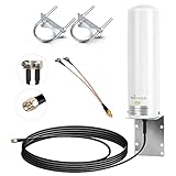 Nelawya 4G LTE Netzwerk Antenne High Gain 10-12dBi Long Range Antenne mit SMA Stecker/Dual TS9 Stecker für Netgear Nighthawk M1 MR1100