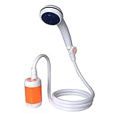 Camping Dusche tragbare Dusche Outdoor Dusche Handheld Elektrische Dusche, Wasser Flow Stalls Anpassung, 4800 mAh Akku, Flow Contol und Shut Off Ventil für Duschen, Waschen, Reinigung, etc.