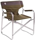 Coleman Faltstuhl Deck Chair mit Aluminiumgestell Zum Relaxen, Campingstuhl mit Armlehnen und gepolsterter Rückenlehne, bis Max. 113 kg