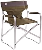 Coleman Faltstuhl Deck Chair mit Aluminiumgestell Zum Relaxen, Campingstuhl mit Armlehnen und gepolsterter Rückenlehne, bis Max. 113 kg