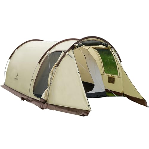Aufblasbares Zelt mit großer Kapazität für 4 Personen,CampFeuer Zelt 415 * 235 * 160cm,Zelt für vier Personen,Tunnelzelt mit großer Kapazität,Wasserdichtes Zelt für den Außenbereich
