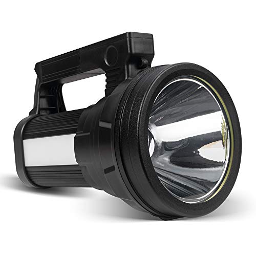 ERAY LED Taschenlampe 15000 Lumen, LED Handscheinwerfer Akku Wiederaufladbar, 10800mAh & IPX4 Wasserdicht & 6 Modi, Dimmbare Taschenlampe/Notfallleuchte