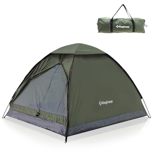 KingCamp Ultraleicht Camping Zelt MONDOME II für 2 Personen - Wasserdichtes Zelt, Kompakt und Rucksack-freundlich - Ideales Zelt für Camping, Trekking und Outdoor-Aktivitäten,Grün