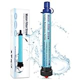 TEUEN Wasserfilter Outdoor 2000L Mini Tragbarer Camping Wasseraufbereitung Entfernt 99.99% Bakterien Filter auf 0,01 Microns für Wandern Trekking Reisen und Notbereitschaft