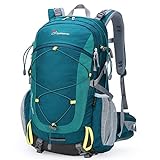 MOUNTAINTOP 40L Wanderrucksack Herren Damen Trekkingrucksack mit Regenhülle Multifunktionale Camping Klettern Reisen Outdoor Rucksäcke (Blaugrün)