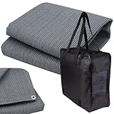 Vorzeltteppich + Heringe + Tasche - GRAU-BLAU - Zeltteppich Zeltunterlage Outdoor Camping Vorzelt Campingteppich Vorzeltboden