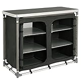 CampFeuer Campingschrank faltbar | 102 cm x 47 cm x 82 cm | Campingküche mit 2 Reißverschluss Öffnungen | Camping Regal mit Aluminiumgestell | Campingschrank klappbar, Camping Küche, Camping Möbel