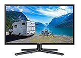 Reflexion LEDW-19 Wide-Screen LED-Fernseher (19 Zoll) für Wohnmobile mit DVB-T2 HD, Triple-Tuner und 12 Volt Kfz-Adapter (12 V / 24 V, HD Ready, HDMI, USB, EPG, CI+, DVB-T Antenne), schwarz