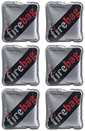 firebag Wärmebeutel: 6er-Set Taschenwärmer Firebag für warme Hände, wiederverwendbar (Wärmebeutel wiederverwendbar, Wärmebeutel für Hände, Beheizbare Handschuhe)